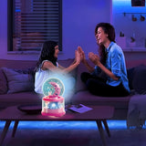 Space Music Ball Globe Toy | Light & Sound Snow Globe Space Theme | Bump & Go Moving Musical Toy with Air-Blowing Effect | Standby Light Mode & Moving Mode | Multi COlor and Design