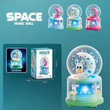 Space Music Ball Globe Toy | Light & Sound Snow Globe Space Theme | Bump & Go Moving Musical Toy with Air-Blowing Effect | Standby Light Mode & Moving Mode | Multi COlor and Design