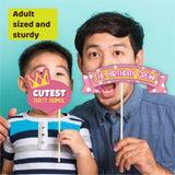 First Birthday Party Photo Booth Props Pink for Baby Girl , 1st Birthday Decorations for Girl , Kids Birthday Party Decoration Items- 38 Pieces