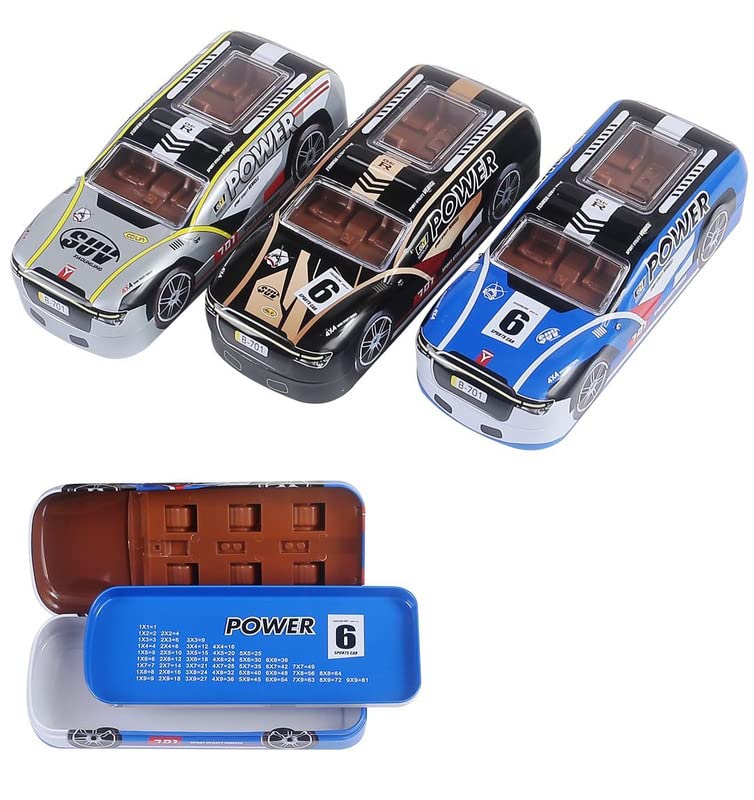 Crackles Car Hardtop Pencil Case for Kids - Compass Box for Kids