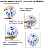 Party Mix Blue Metallic, Confetti and Foil Balloons for All Kind of Balloon Party Decorations (Blue), 10 Pieces Combo