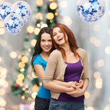 Party Mix Blue Metallic, Confetti and Foil Balloons for All Kind of Balloon Party Decorations (Blue), 10 Pieces Combo