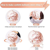 Party Mix Rose Gold Metallic, Confetti and Foil Balloons for All Kind of Balloon Party Decorations (Rose Gold), 10 Pieces Combo