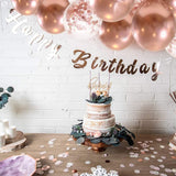 Party Mix Rose Gold Metallic, Confetti and Foil Balloons for All Kind of Balloon Party Decorations (Rose Gold), 10 Pieces Combo