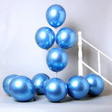 Super Shiny HD Metallic Chrome Balloons Blue for Party Decorations -Pack of 50