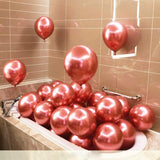 Super Shiny HD Metallic Chrome Balloons Pink for Party Decorations -Pack of 50