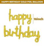 Birthday Golden Foil Balloons in Small Letters Lower Case for Birthday Decorations