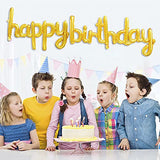 Birthday Golden Foil Balloons in Small Letters Lower Case for Birthday Decorations