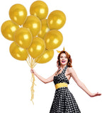 50 Pc Golden Metallic Balloons for party Decorations Birthday, Anniversary, New Year, Christmas etc