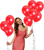 50 Pc Red Metallic Balloons for party Decorations Birthday, Anniversary, New Year, Christmas etc