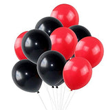50 Pc Red and Black Metallic Balloons for party Decorations Birthday, Anniversary, New Year, Christmas etc