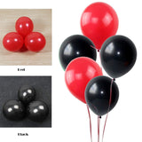 50 Pc Red and Black Metallic Balloons for party Decorations Birthday, Anniversary, New Year, Christmas etc