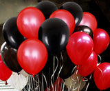 50 Pc Red and Black Metallic Balloons for party Decorations Birthday, Anniversary, New Year, Christmas etc