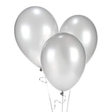50 Pc Silver Metallic Balloons for party Decorations Birthday, Anniversary, New Year, Christmas etc