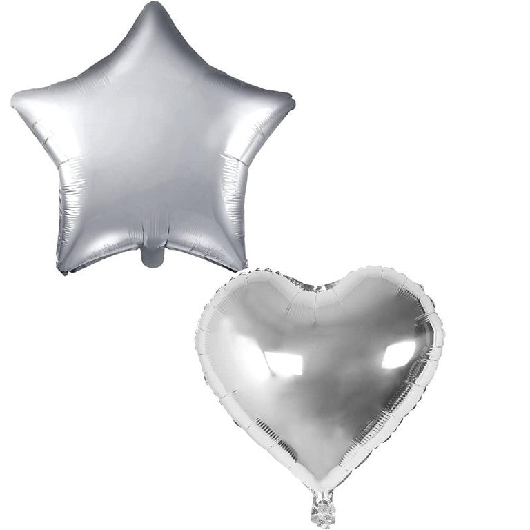 Silver Heart Party Favors