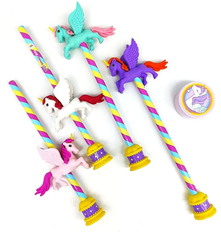 Magical Unicorn Plastic Stationary Kit With Pencils, Erasers, Sharpene