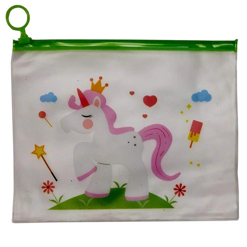 Cute Unicorn Transparent Pouches Pencil Pouch/Case for Kids Assorted