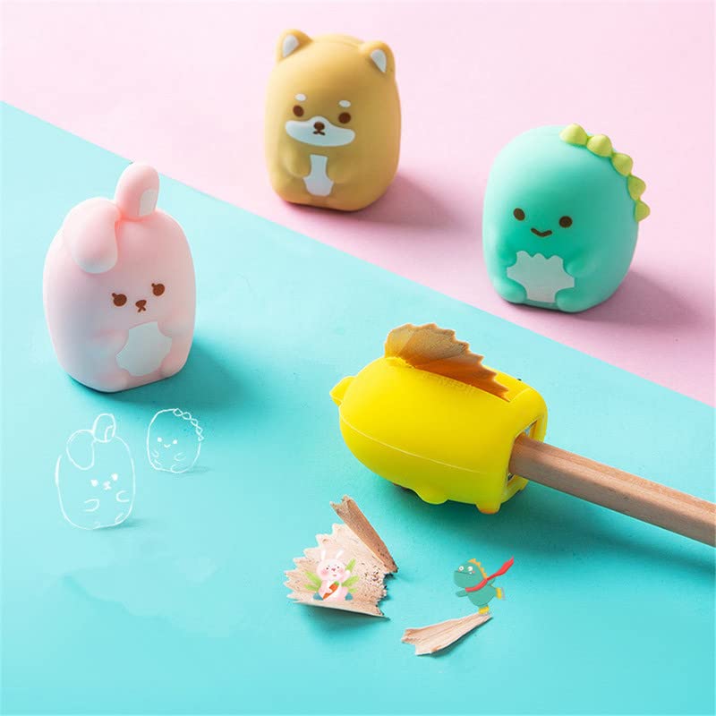 Animal Pencil Sharpener with Cum Pencil Topper for School Stationary G