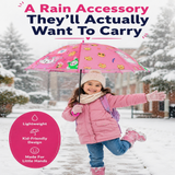 Kids Umbrella for Rain | Umbrella with Cute Cartoon Print | One Click Open | Child Safe Rounded Tips | Lightweight School Non-Foldable Stylish Umbrella for Boys & Girls and Women