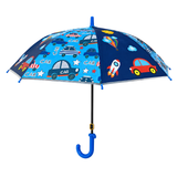 Crackles Kids Umbrella for Rain | Umbrella with Cute Cartoon Print | One Click Open | Child Safe Rounded Tips | Lightweight School Non-Foldable Stylish Umbrella for Boys & Girls and Women