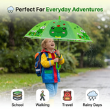 Kids Umbrella for Rain | Umbrella with Cute Cartoon Print | One Click Open | Child Safe Rounded Tips | Lightweight School Non-Foldable Stylish Umbrella for Boys & Girls and Women