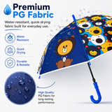 Crackles Kids Umbrella for Rain | Umbrella with Cute Cartoon Print | One Click Open | Child Safe Rounded Tips | Lightweight School Non-Foldable Stylish Umbrella for Boys & Girls and Women