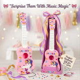 Kids Ukulele Guitar Toy 17 Inch Cartoon Theme | 4 String Musical Guitar for Beginners | Learning Instrument Toy for Boys & Girls Age 3–10 | Random Color & Design
