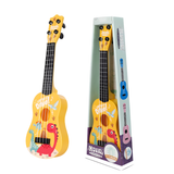 Kids Ukulele Guitar Toy 17 Inch Cartoon Theme | 4 String Musical Guitar for Beginners | Learning Instrument Toy for Boys & Girls Age 3–10 | Random Color & Design