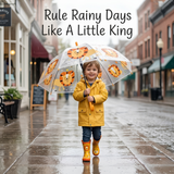 Crackles Kids Umbrella for Rain | Umbrella with Cute Cartoon Print | One Click Open | Child Safe Rounded Tips | Lightweight School Non-Foldable Stylish Umbrella for Boys & Girls and Women