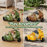 Push & Go Retro Scooter Toy with Sidecar for Kids | Friction Powered Scooter with Storage Seat | No Battery Toy Bike for Toddlers Boys Girls Age 3+ | Random Color Sent