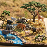 Wild Animals Toys for Kids – 12 Pc Jungle Safari & Zoo Animals Set | Realistic Animal Figurines | Educational Animal Toys for Boys & Girls Learning, School Projects & Creative Play Age 3+