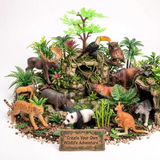 Jumbo Wild Animals Toys for Kids – 12 Pc Big Size Jungle Safari & Zoo Animals Set | Large Realistic Animal Figurines | Educational Animal Toys for Learning, School Projects & Play Age 3+