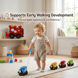 Push & Pull Train Walker Toy for Toddlers | Baby Walking Push Toy with Ting-Ting Sound | Early Learning Activity Train Toys for Kids 1–3 Years | Random Color Sent