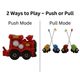 Push & Pull Train Walker Toy for Toddlers | Baby Walking Push Toy with Ting-Ting Sound | Early Learning Activity Train Toys for Kids 1–3 Years | Random Color Sent