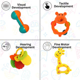 Baby Rattle Set | Toys for 0-12 Months | Perfect Just Born Baby Gifts | Rattles for Newborns, 3, 4, 5, and 6+ Month Old Boys and Girls