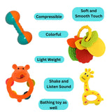 Baby Rattle Set | Toys for 0-12 Months | Perfect Just Born Baby Gifts | Rattles for Newborns, 3, 4, 5, and 6+ Month Old Boys and Girls