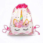 Unicorn Party Favor Bags Drawstring Bags for Girls 12 Pack Return Gifts Kids Birthday Party