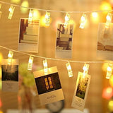 LED Photo Clip Lights – 20 Transparent Clips for Photo Display, Warm White LEDs, Battery Powered (2 AA Required, Not Included) | Clip Lights to hand photos for Room, Birthday
