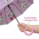 Crackles Kids Umbrella for Rain | Umbrella with Cute Cartoon Print | One Click Open | Child Safe Rounded Tips | Lightweight School Non-Foldable Stylish Umbrella for Boys & Girls and Women