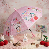 Crackles Kids Umbrella for Rain | Umbrella with Cute Cartoon Print | One Click Open | Child Safe Rounded Tips | Lightweight School Non-Foldable Stylish Umbrella for Boys & Girls and Women