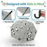 Crackles Kids Umbrella for Rain | Umbrella with Cute Cartoon Print | One Click Open | Child Safe Rounded Tips | Lightweight School Non-Foldable Stylish Umbrella for Boys & Girls and Women