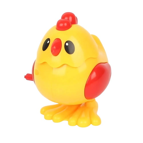 Wind-Up Jumping Chicken Hen Toy | Key-Operated Crank Mini Hen For Babies | Spring Hopping Action |Crawling Walking Toy Set for Kids | Party Favor & Birthday Gift for Boys and Girls -Pack of 1