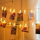 LED Photo Clip Lights – 20 Transparent Clips for Photo Display, Warm White LEDs, Battery Powered (2 AA Required, Not Included) | Clip Lights to hand photos for Room, Birthday