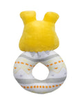 Giraffe Face Soft Rattle Toy with Round Handle Grip and Rattle Sound (Random Multi Color)