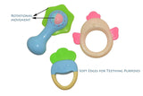 Baby Rattles & Teethers Set of 8 (Pack of 1) | BPA-Free Newborn Rattle Toys for Infants 0–18 Months | Soft Sensory Teething Toys for Babies | Early Development Toy Set