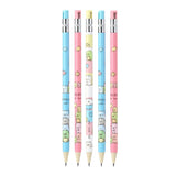 Cute Cartoon Design Mechanical Pencil Set, 2.0 HB Graphite Leads Mechanical Pencils with inbuilt sharpener - Pack of 5
