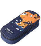 Fabric Pencil Box Pouch case for School Kids Boys and Girls Cute Tiger Animal Theme- Pack of 1