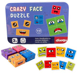 Cube Face Game - Fun and Educational Puzzle Game for Kids - Includes 4 Colorful Cubes and Matching Cards - Develops Memory and Recognition Skills - Suitable for Ages 4 and Up