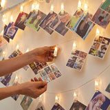 LED Photo Clip Lights – 20 Transparent Clips for Photo Display, Warm White LEDs, Battery Powered (2 AA Required, Not Included) | Clip Lights to hand photos for Room, Birthday