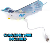 Electric Gliding Flying Bird Toy with Lights - Rechargeable Flying Toy Bird for Kids - Flaps Wings to Fly High and Fast - Outdoor Toys for Boys and Girls - Birthday Gift Idea Ages 3 4 5